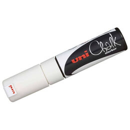 Uni Chalk 8 mm Kesik Uç Su Bazlı Sıvı Tebeşir Kalemi Beyaz