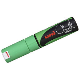 Uni Chalk 8 mm Kesik Uç Su Bazlı Sıvı Tebeşir Kalemi Fosforlu Yeşil