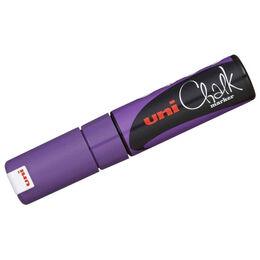 Uni Chalk 8 mm Kesik Uç Su Bazlı Sıvı Tebeşir Kalemi Mor