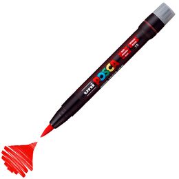 Uni Posca PCF-350 Boyama Markörü 1-10 mm. Fırça Uç KIRMIZI