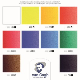 Van Gogh Basic Box Ahşap Çantalı Akrilik Boya Seti - 4