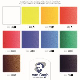Van Gogh Basic Box Ahşap Çantalı Akrilik Boya Seti - 4