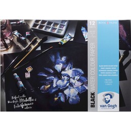 Talens Van Gogh Siyah Sulu Boya Defteri Blok 360 gr. A3 12 yaprak - 1
