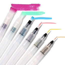Waterbrush Su Hazneli Fırça Seti 6 Farklı Kalınlık - 2