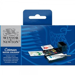 Winsor & Newton Cotman Field Box 1/2 Tablet Sulu Boya Seti 12 Renk - Thumbnail
