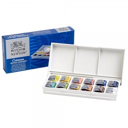 Winsor & Newton Cotman Sketchers' Pocket Box 1/2 Tablet Sulu Boya Seti 12 Renk - Thumbnail