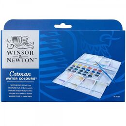 Winsor & Newton Cotman Tablet Sulu Boya Seti 24 Renk - 1