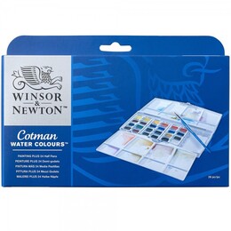 Winsor & Newton Cotman Tablet Sulu Boya Seti 24 Renk - 1