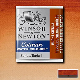 Winsor & Newton Cotman Yarım Tablet Sulu Boya 074 Burnt Sienna - 1