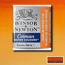Winsor & Newton Cotman Yarım Tablet Sulu Boya 090 Cadmium Orange Hue - 1