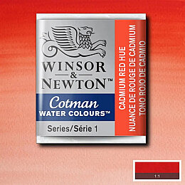 Winsor & Newton Cotman Yarım Tablet Sulu Boya 095 Cadmium Red Hue - Winsor & Newton