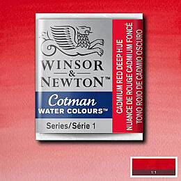 Winsor & Newton Cotman Yarım Tablet Sulu Boya 098 Cadmium Red Deep Hue - 1