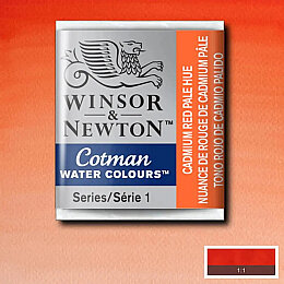 Winsor & Newton Cotman Yarım Tablet Sulu Boya 103 Cadmium Red Pale Hue - Winsor & Newton