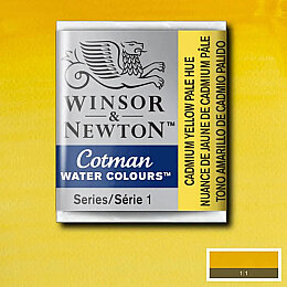 Winsor & Newton Cotman Yarım Tablet Sulu Boya 119 Cadmium Yellow Pale Hue - Winsor & Newton