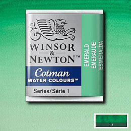 Winsor & Newton Cotman Yarım Tablet Sulu Boya 235 Emerald - Winsor & Newton
