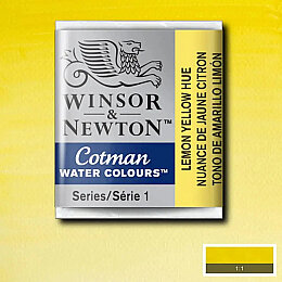 Winsor & Newton Cotman Yarım Tablet Sulu Boya 346 Lemon Yellow Hue - Winsor & Newton