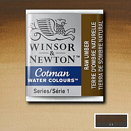Winsor & Newton Cotman Yarım Tablet Sulu Boya 554 Raw Umber - Winsor & Newton