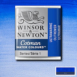 Winsor & Newton Cotman Yarım Tablet Sulu Boya 660 Ultramarine - 1