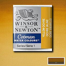 Winsor & Newton Cotman Yarım Tablet Sulu Boya 744 Yellow Ochre - Winsor & Newton