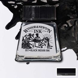 Winsor & Newton Drawing Ink Çizim Mürekkebi 14 ml. 030 Black Indian Ink