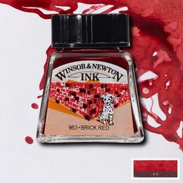 Winsor & Newton Drawing Ink Çizim Mürekkebi 14 ml. 040 Brick Red