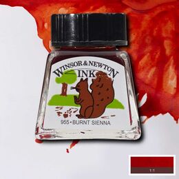 Winsor & Newton Drawing Ink Çizim Mürekkebi 14 ml. 074 Burnt Sienna