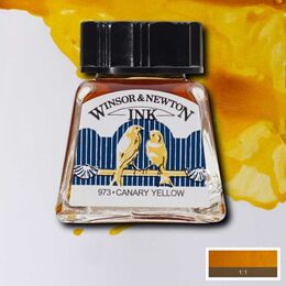 Winsor & Newton Drawing Ink Çizim Mürekkebi 14 ml. 123 Canary Yellow