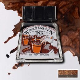 Winsor & Newton Drawing Ink Çizim Mürekkebi 14 ml. 469 Peat Brown