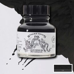 Winsor & Newton Drawing Ink Çizim Mürekkebi 14 ml. 754 Liquid Indian Ink