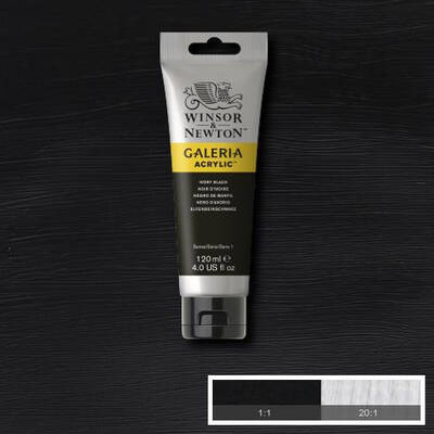 Winsor & Newton Galeria Akrilik Boya 120 ml. 331 Ivory Black