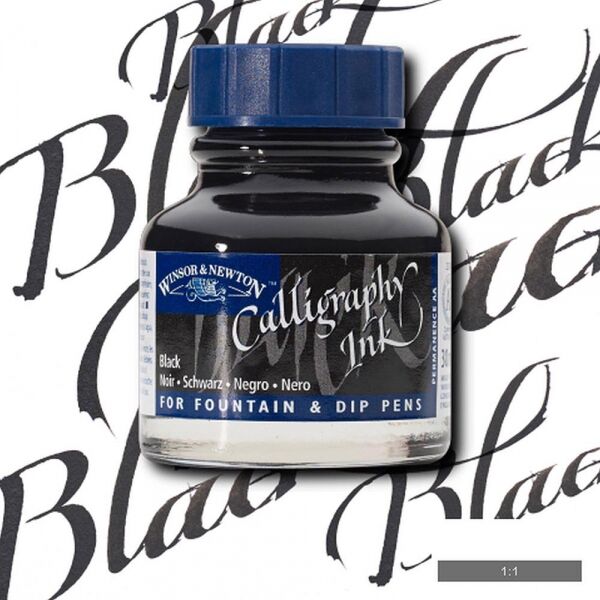 Winsor & Newton Kaligrafi Mürekkebi 30 Ml. 030 Black