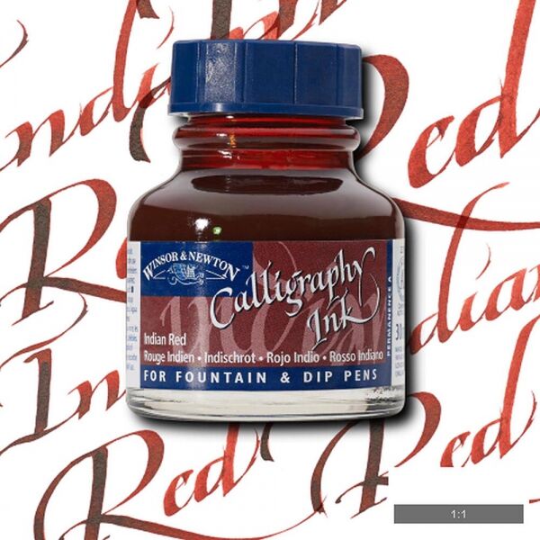 Winsor & Newton Kaligrafi Mürekkebi 30 Ml. 317 Indıan Red