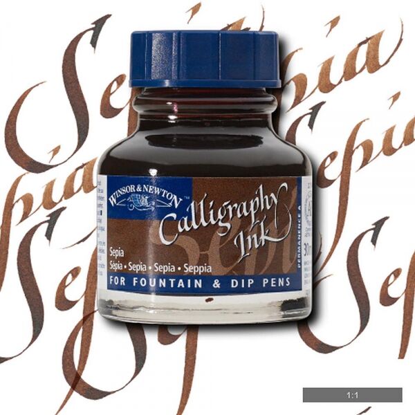 Winsor & Newton Kaligrafi Mürekkebi 30 Ml. 609 Sepıa