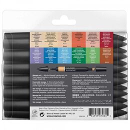 Winsor & Newton ProMarker Kalem Seti 12+1 Renk GENİŞLETİLMİŞ MANGA SETİ 1