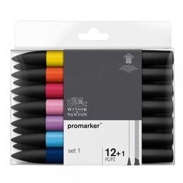 Winsor & Newton ProMarker Kalem Seti 12+1 Renk SET 1 - Thumbnail