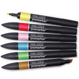 Winsor & Newton ProMarker Kalem Seti 6 Renk ARA TONLAR