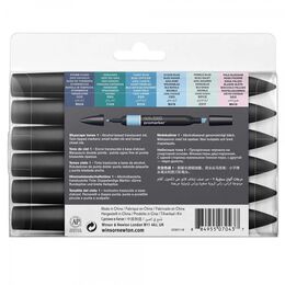 Winsor & Newton ProMarker Kalem Seti 6 Renk GÖKYÜZÜ TONLARI 1 - 2