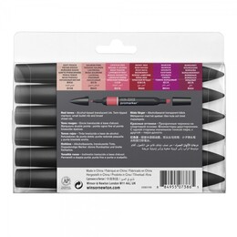 Winsor & Newton ProMarker Kalem Seti 6 Renk KIRMIZI TONLAR - 2