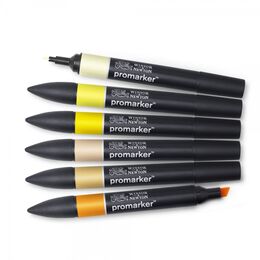 Winsor & Newton ProMarker Kalem Seti 6 Renk SARI TONLARI - 3