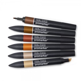 Winsor & Newton ProMarker Kalem Seti 6 Renk TEN RENKLERİ 2 - 3