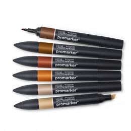 Winsor & Newton ProMarker Kalem Seti 6 Renk TEN RENKLERİ 2 - 3