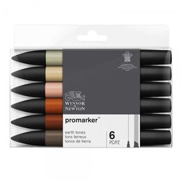 Winsor & Newton ProMarker Kalem Seti 6 Renk TOPRAK TONLARI - Thumbnail