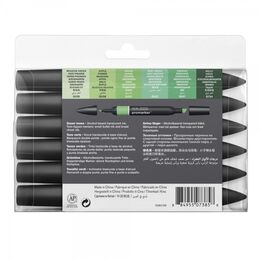 Winsor & Newton ProMarker Kalem Seti 6 Renk YEŞİL TONLARI - 2