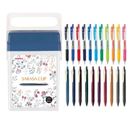 Zebra Sarasa Clip Jel Mürekkepli Roller Kalem Seti 0.5 mm. 25 Color Box Set - Zebra
