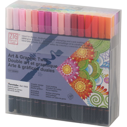 Zig Art & Graphic Twin Marker Brush Pen Çift Uçlu Çizim Kalemi Seti 80 Renk