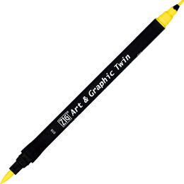 Zig Art & Graphic Twin Marker Çizim Kalemi 10 Light Yellow