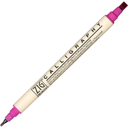 Zig Calligraphy Çift Uçlu Kaligrafi Kalemi 2 mm. + 5 mm. 025 Pure Pink