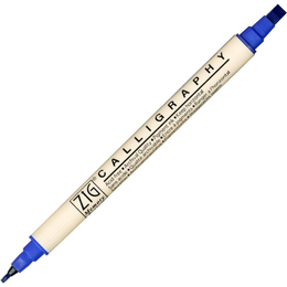 Zig Calligraphy Çift Uçlu Kaligrafi Kalemi 2 mm. + 5 mm. 030 Pure Blue