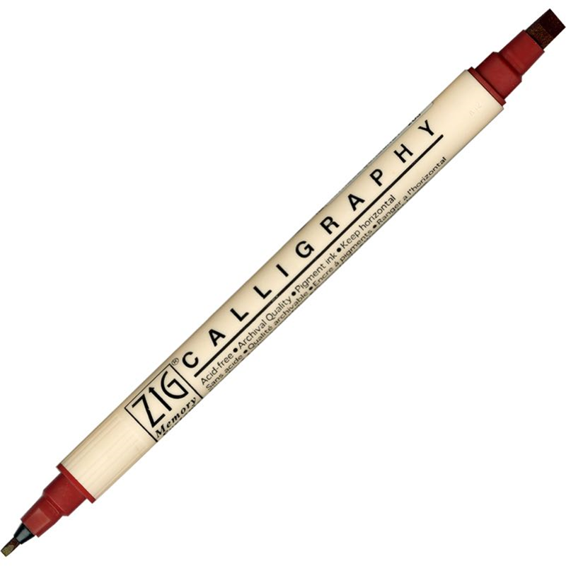 Zig Calligraphy Çift Uçlu Kaligrafi Kalemi 2 Mm. + 5 Mm. 203 Antique Burgundy