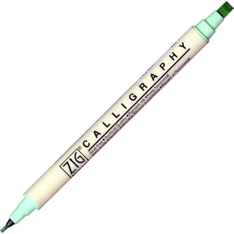 Zig Calligraphy Çift Uçlu Kaligrafi Kalemi 2 Mm. + 5 Mm. 403 Pale Mint